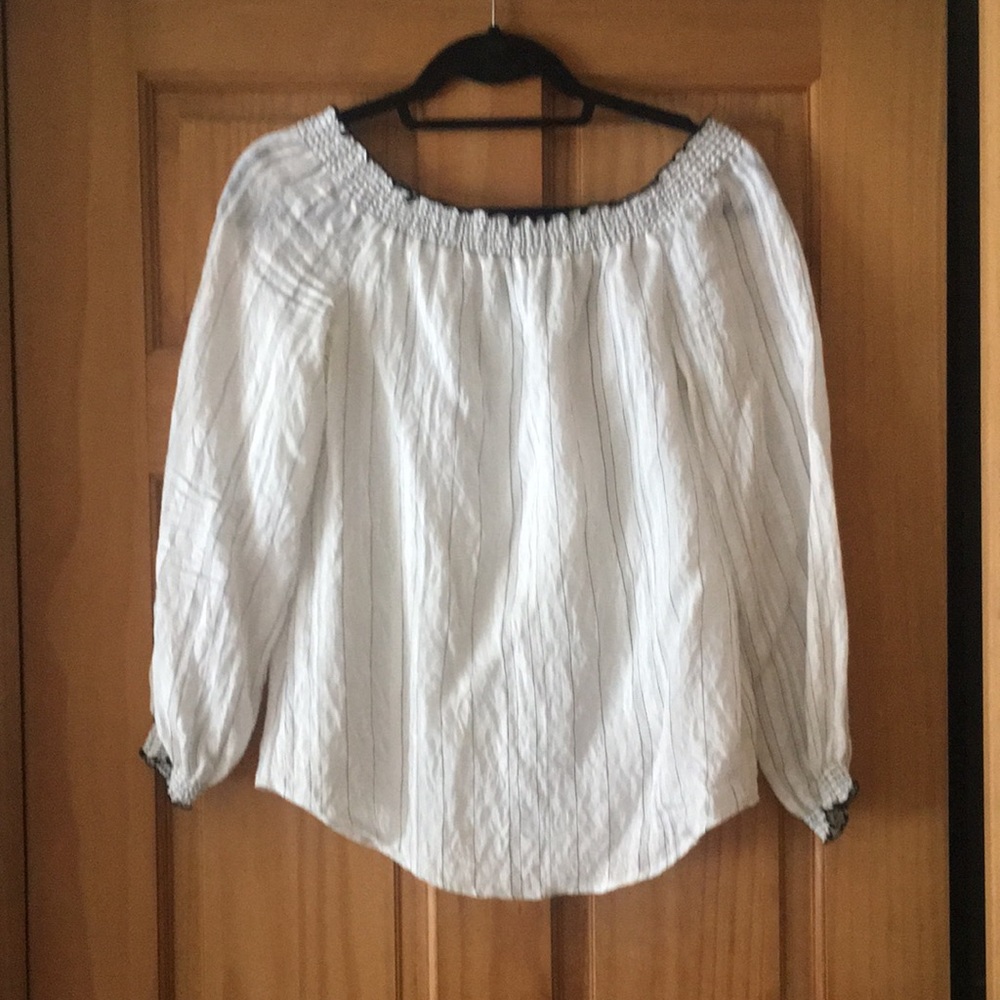 White and black stripped shirt